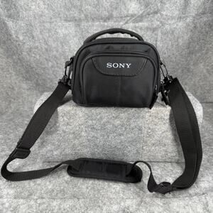 Sony LC S-VA15 2 Zip Camera Camcorder Carrying Bag Shoulder Strap Black EUC 276